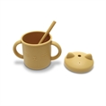 Bicchiere in Silicone con Manico e Cannuccia YELLOW